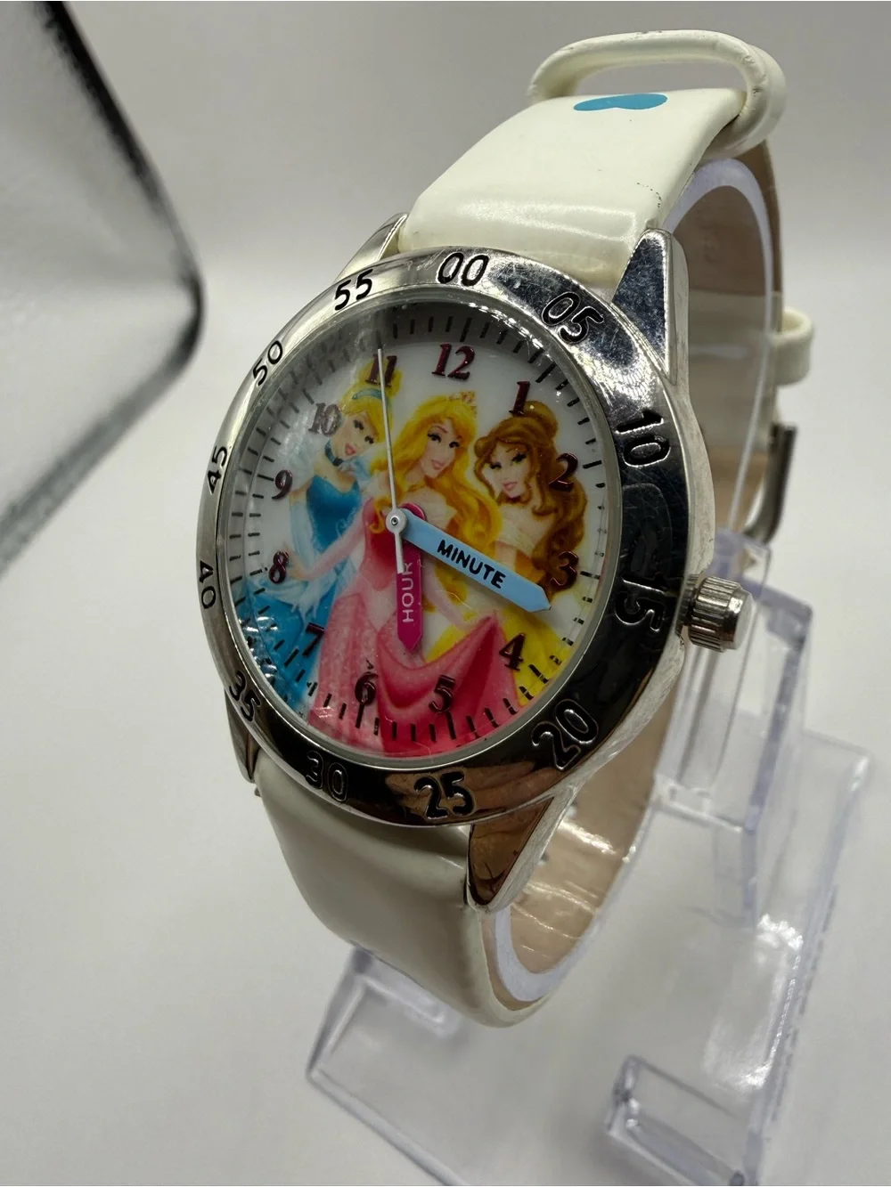 Disney Princess Time Teacher Watch for Kids – Easy Analog Time (New Battery)